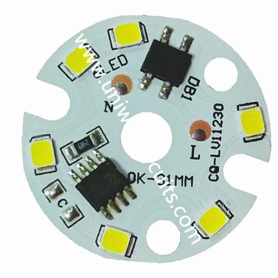 Putih Solder Masker Aluminium Base LED Circuit Board